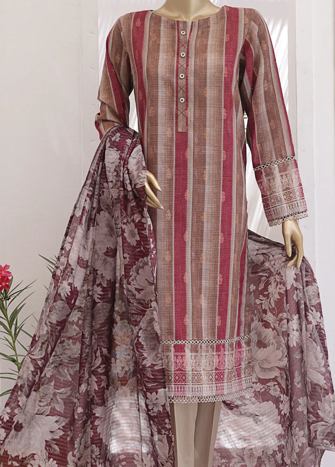 HZ Textiles Printed Lawn Suits Unstitched 3 Piece HZ25P JPC-28 - Summer Collection