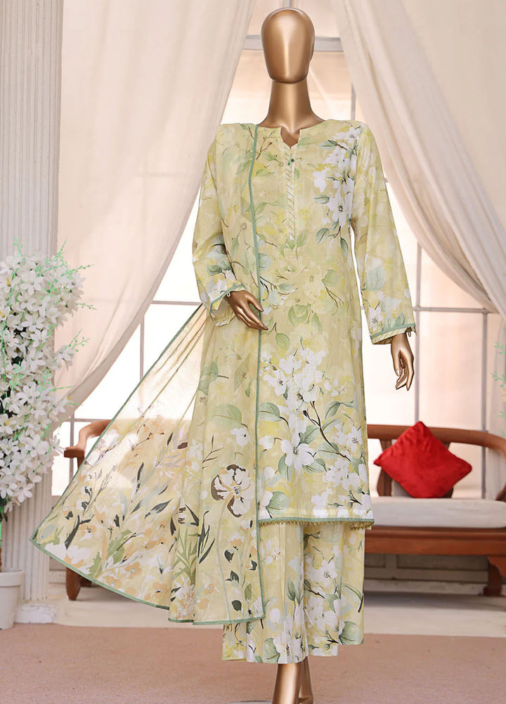 HZ Textiles Printed Lawn Suits Unstitched 3 Piece HZ25PL LP-545 - Summer Collection