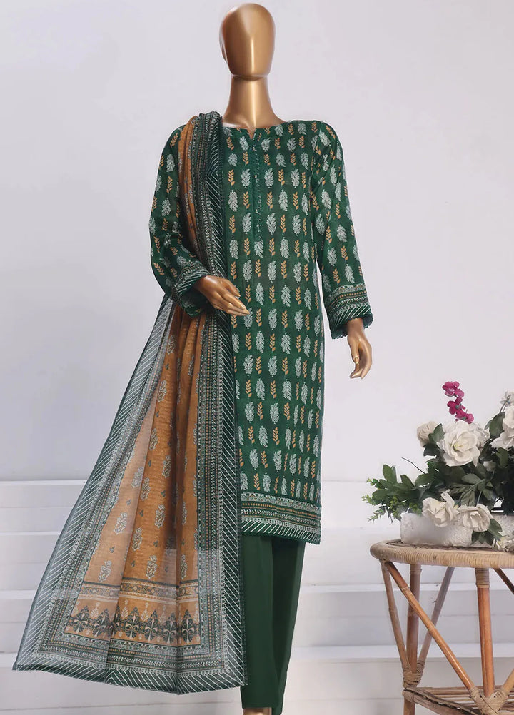 HZ Textiles Printed Lawn Suits Unstitched 3 Piece HZ25PL PPC-173 - Summer Collection