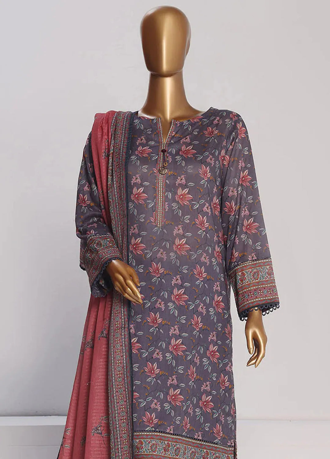 HZ Textiles Printed Lawn Suits Unstitched 3 Piece HZ25PL PPC-174 - Summer Collection