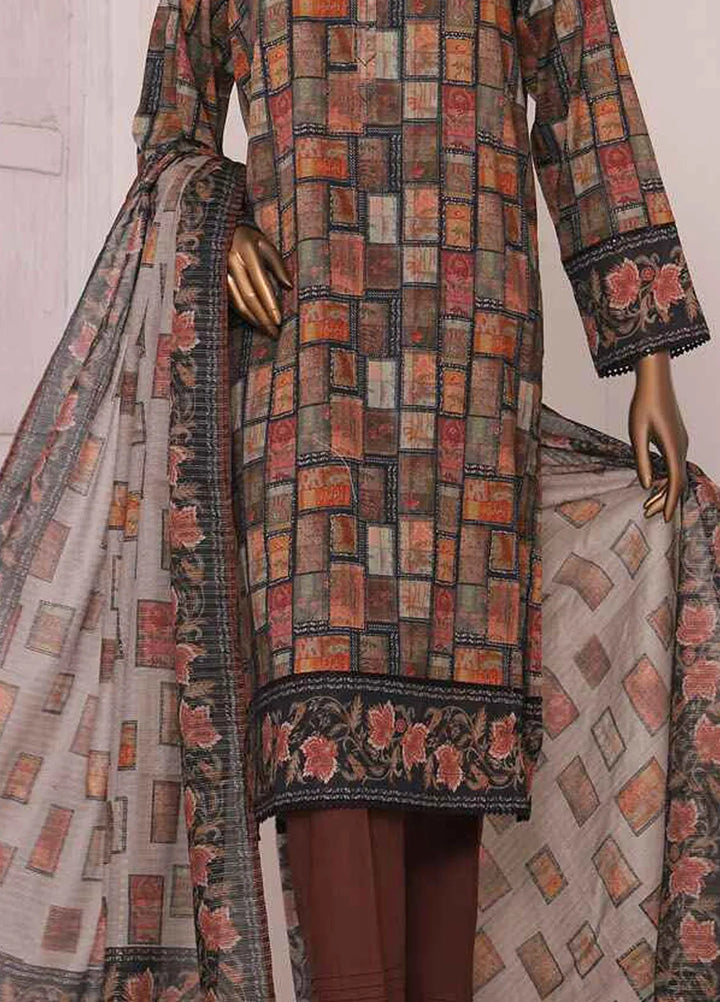 HZ Textiles Printed Lawn Suits Unstitched 3 Piece HZ25PVL3 PPC-191 - Summer Collection
