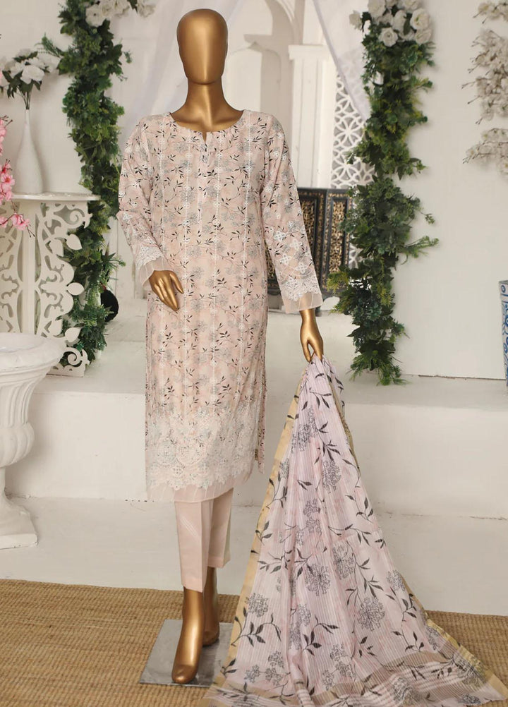 HZ Textiles Embroidered Chikankari Lawn Suits Unstitched 3 Piece HZ23OPK OPC 18410 - Summer Collection