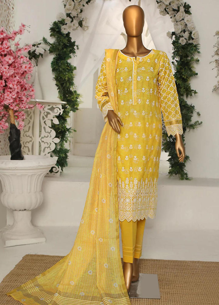 HZ Textiles Embroidered Chikankari Lawn Suits Unstitched 3 Piece HZ23OPK OPC 18413 - Summer Collection