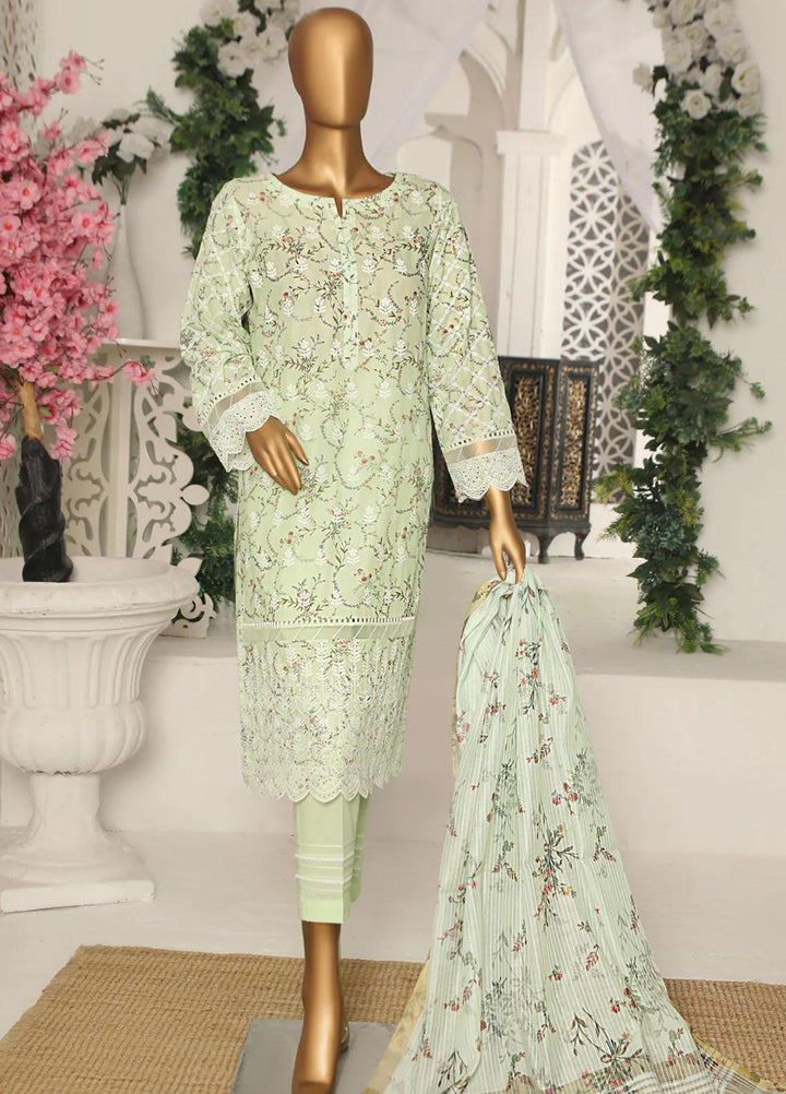 HZ Textiles Embroidered Chikankari Lawn Suits Unstitched 3 Piece HZ23OPK OPC 18418 - Summer Collection