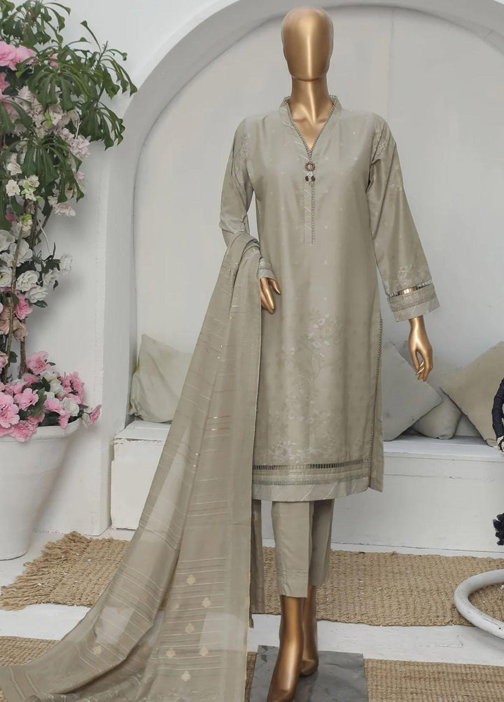 HZ Textiles Printed Jacquard Suits Unstitched 3 Piece HZ23VC VJ-04 - Winter Collection