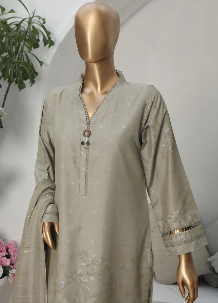HZ Textiles Printed Jacquard Suits Unstitched 3 Piece HZ23VC VJ-04 - Winter Collection