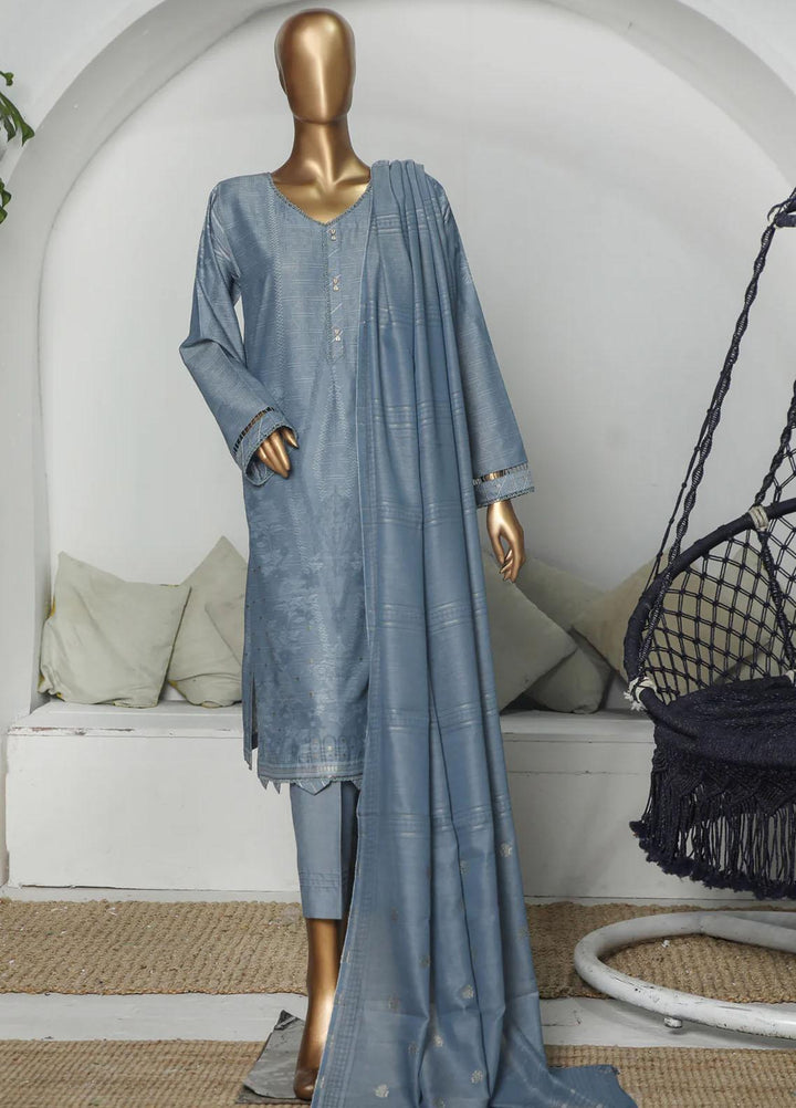 HZ Textiles Printed Jacquard Suits Unstitched 3 Piece HZ23VC VJ-05 - Winter Collection
