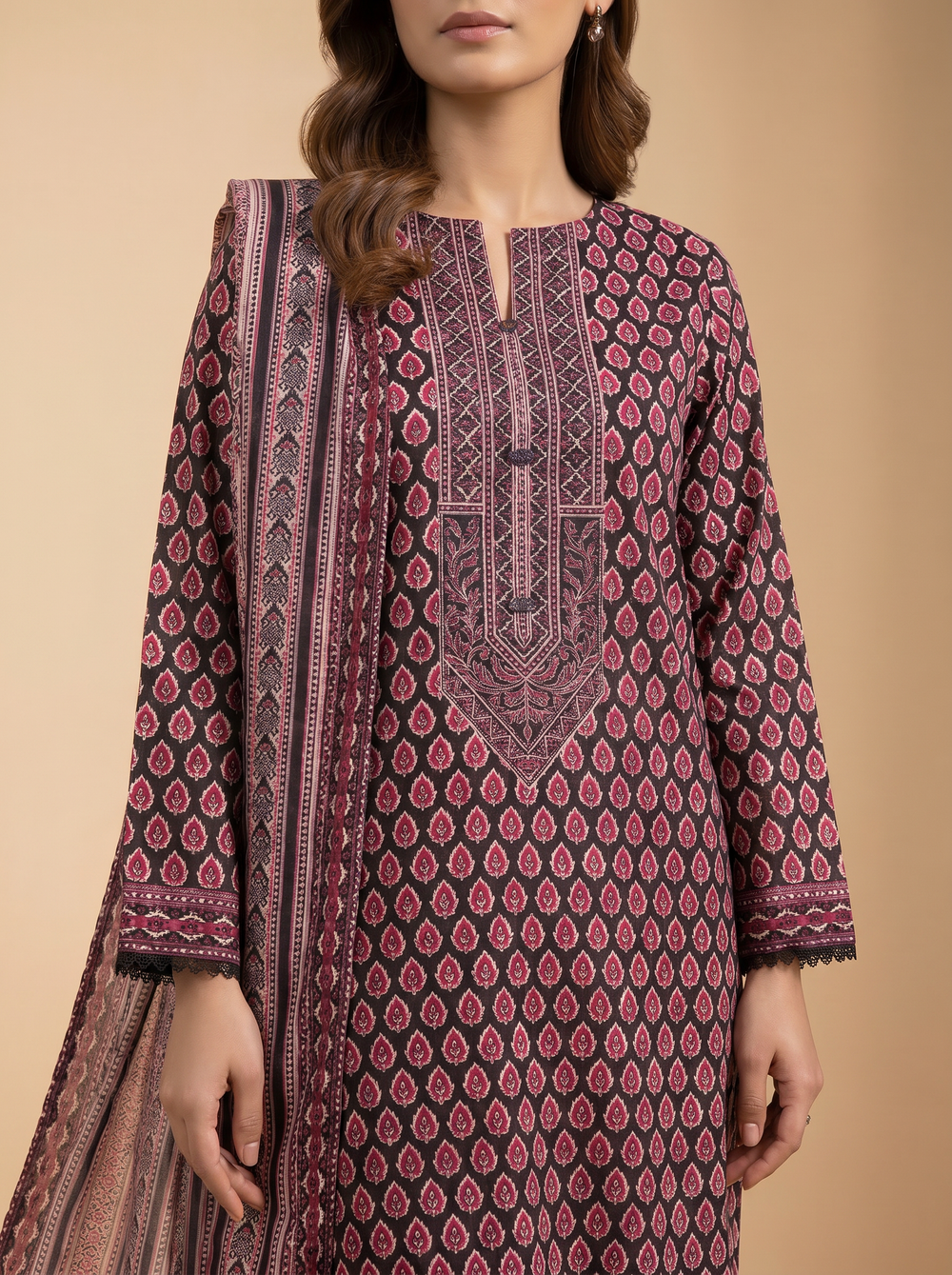 Daily Wear by HZ Textiles Unstitched Embroidered Lawn 3 Piece Suit PDW - 3319 Casual Collection