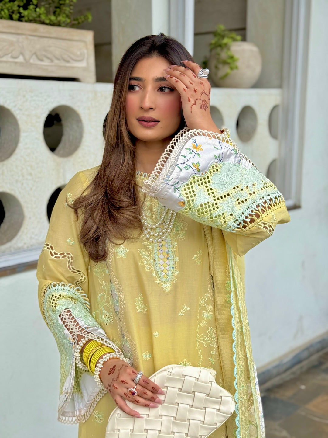 Qalamkar Chikankari Unstitched Embroidered Lawn 3 Piece Suit QLK26UCL CM-02 Ayla - Summer Collection