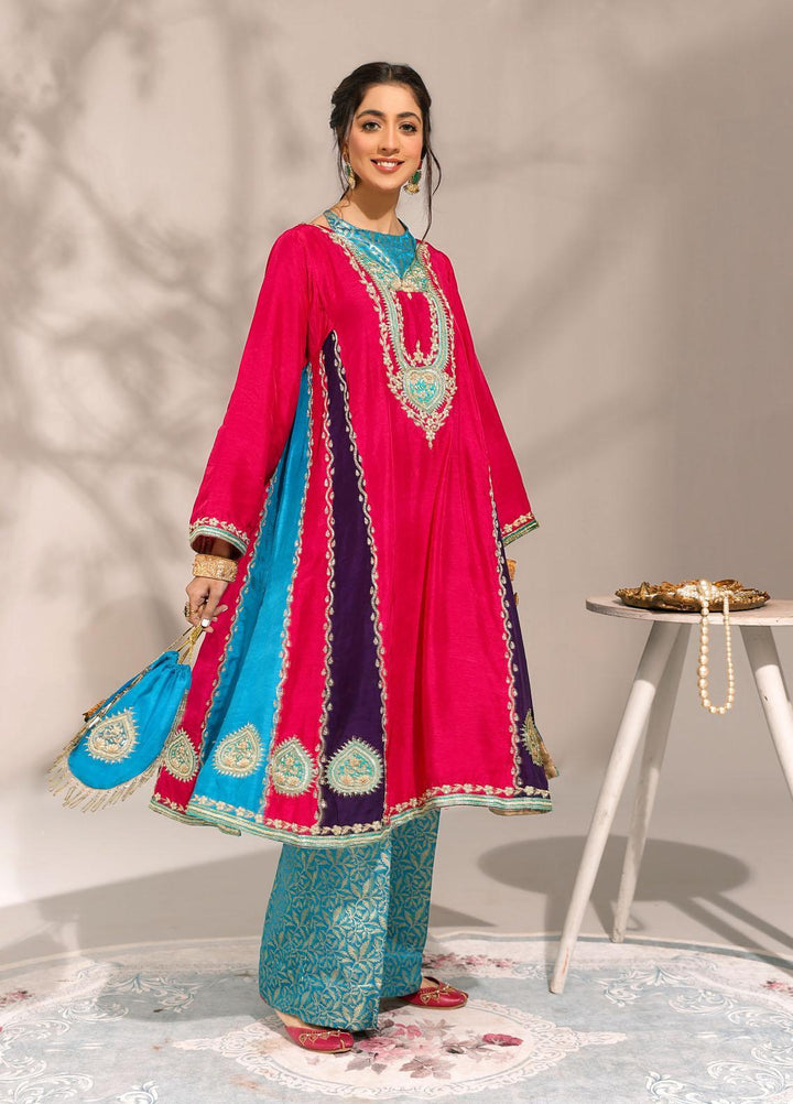 Ibraysha Luxury Pret  Raw Silk 3 Piece Dress IBR23MNF Dilkash