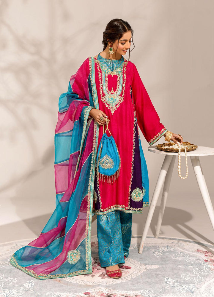 Ibraysha Luxury Pret  Raw Silk 3 Piece Dress IBR23MNF Dilkash