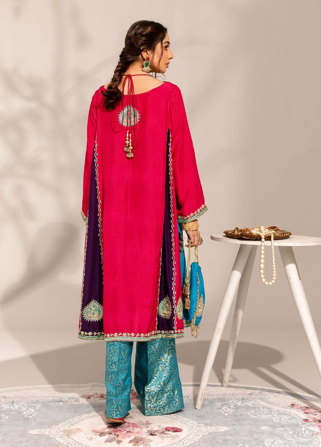 Ibraysha Luxury Pret  Raw Silk 3 Piece Dress IBR23MNF Dilkash