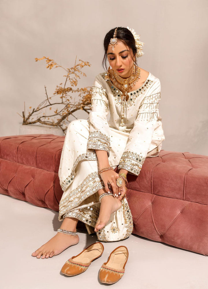 Ibraysha Luxury Pret  Raw Silk 3 Piece Dress IBR23MNF Ujala
