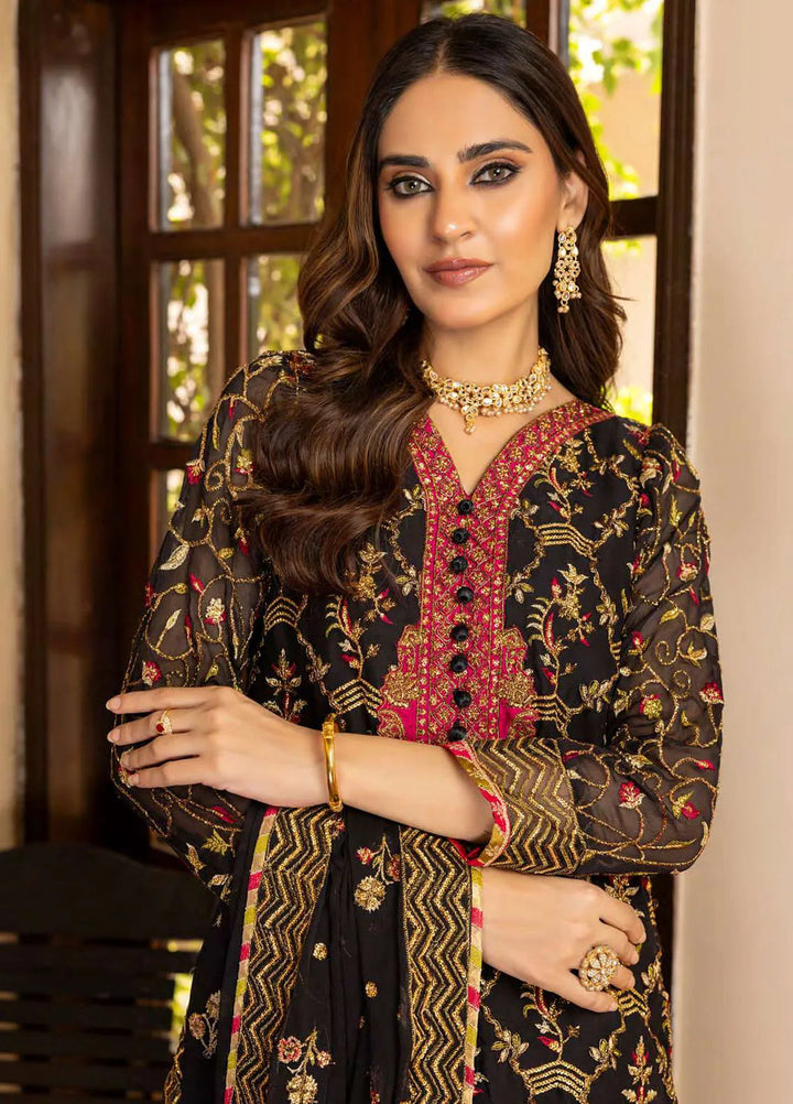 Ibtida By Kanwal Zainab Embroidered Chiffon Suits Unstitched 3 Piece KZ24I KZ-24001 Jahan Ara - Formal Collection