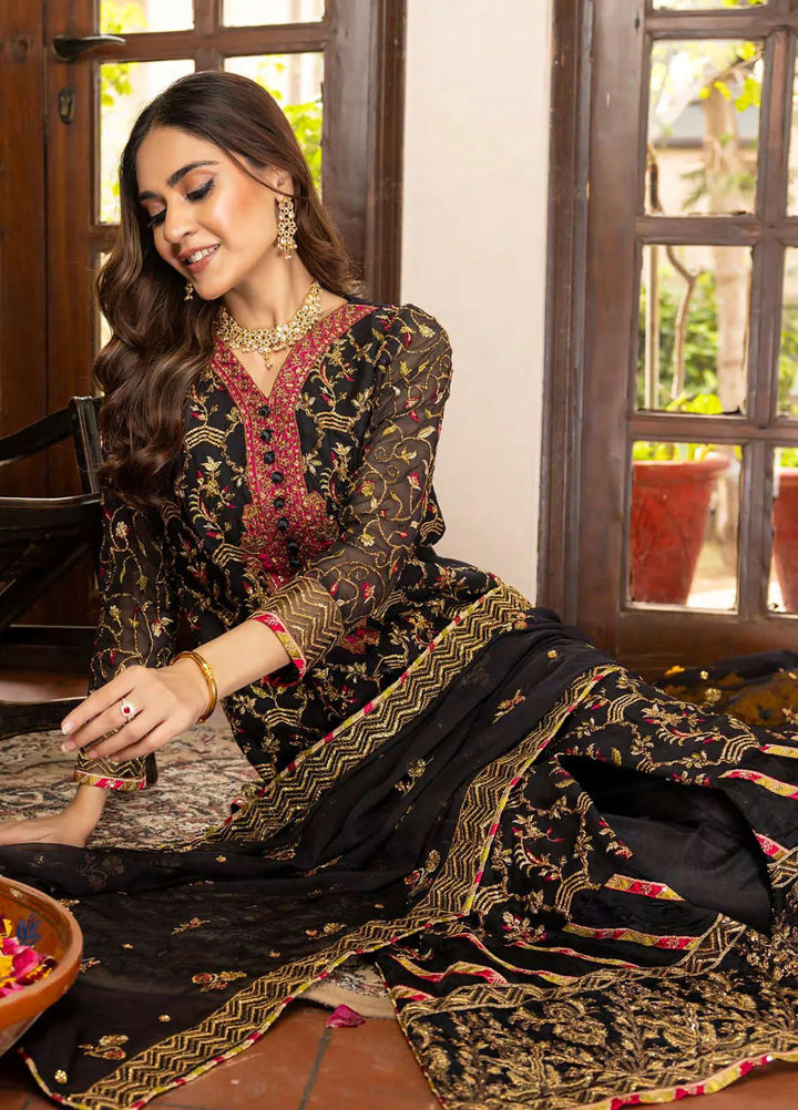 Ibtida By Kanwal Zainab Embroidered Chiffon Suits Unstitched 3 Piece KZ24I KZ-24001 Jahan Ara - Formal Collection