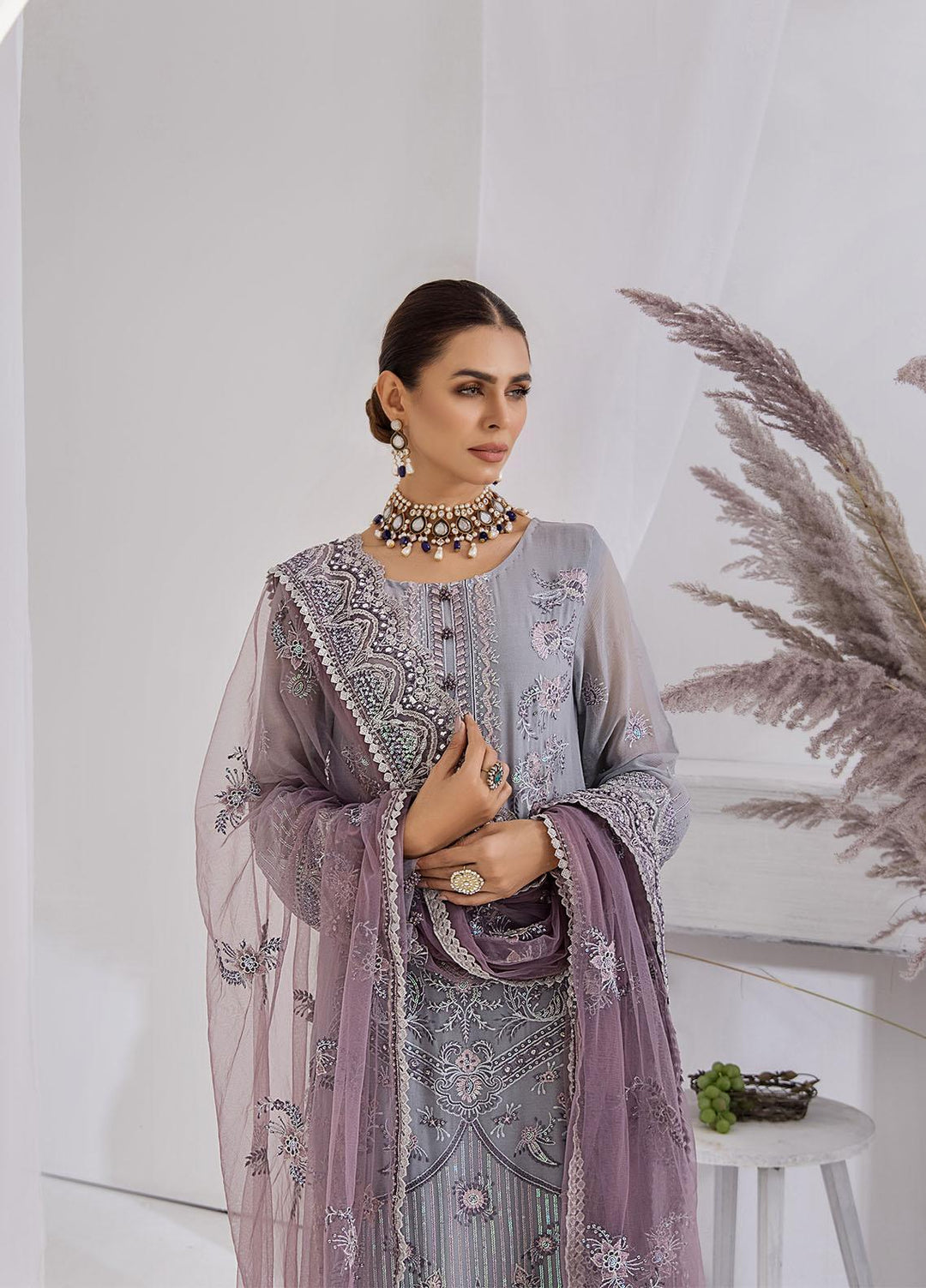 Ibtidaa by Awwal Embroidered Chiffon Suits Unstitched 4 Piece AW22I 06 - Formal Collection