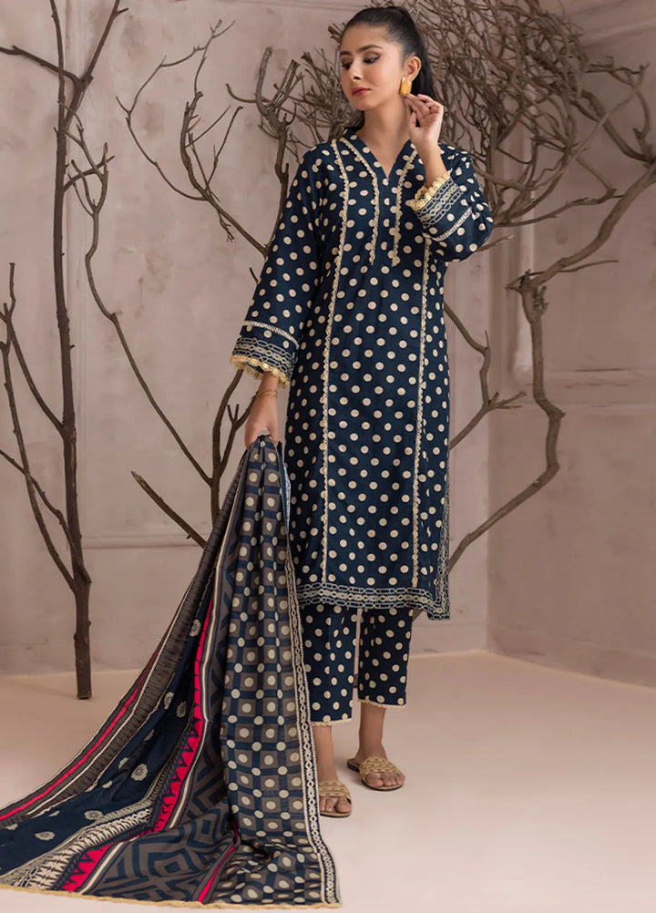 Identic By Regalia Printed Khaddar Suit Unstitched 3 Piece RGT24I4 D-03 - Winter Collection