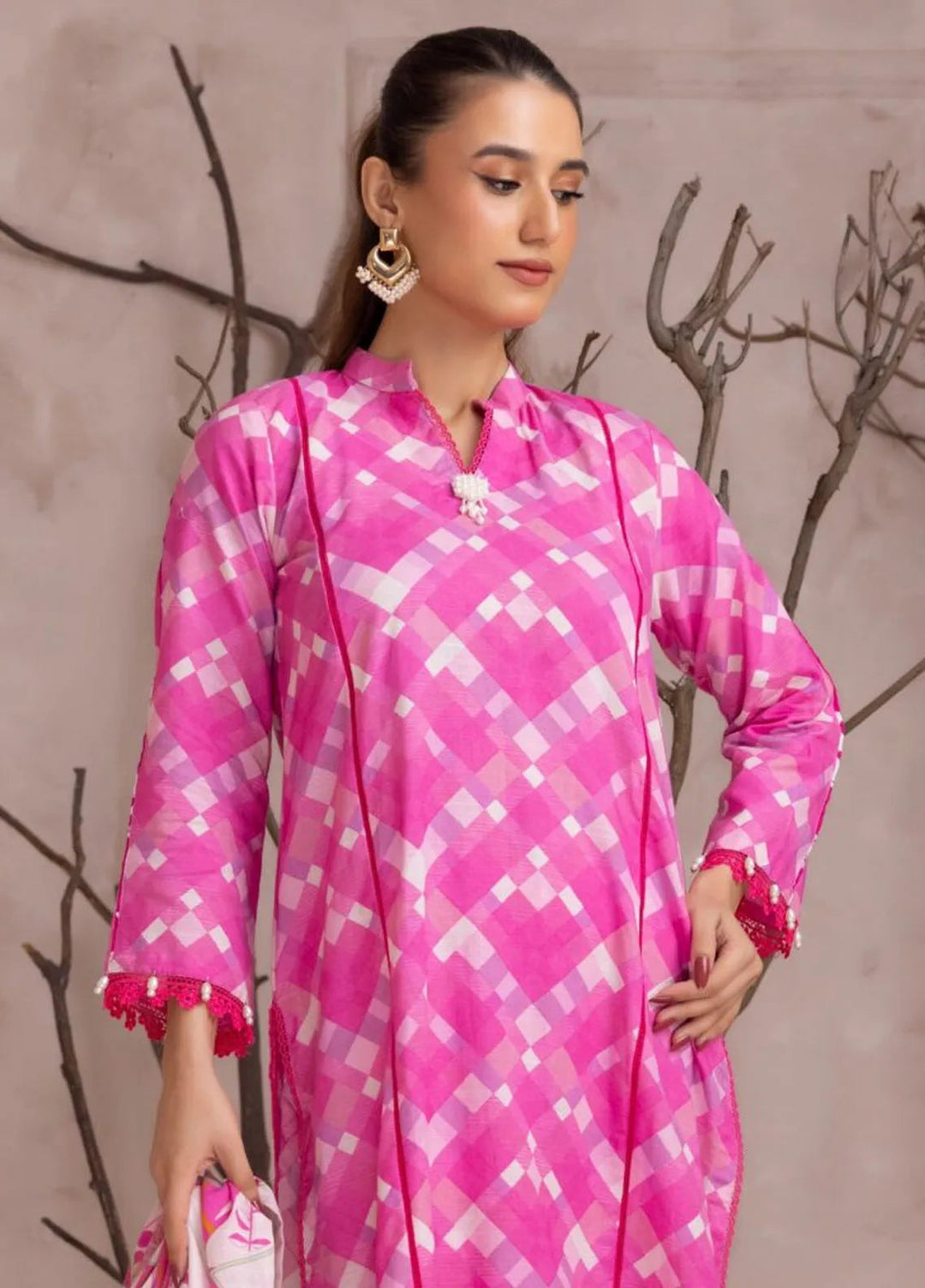 Identic By Regalia Printed Khaddar Suit Unstitched 3 Piece RGT24I4 D-04 - Winter Collection