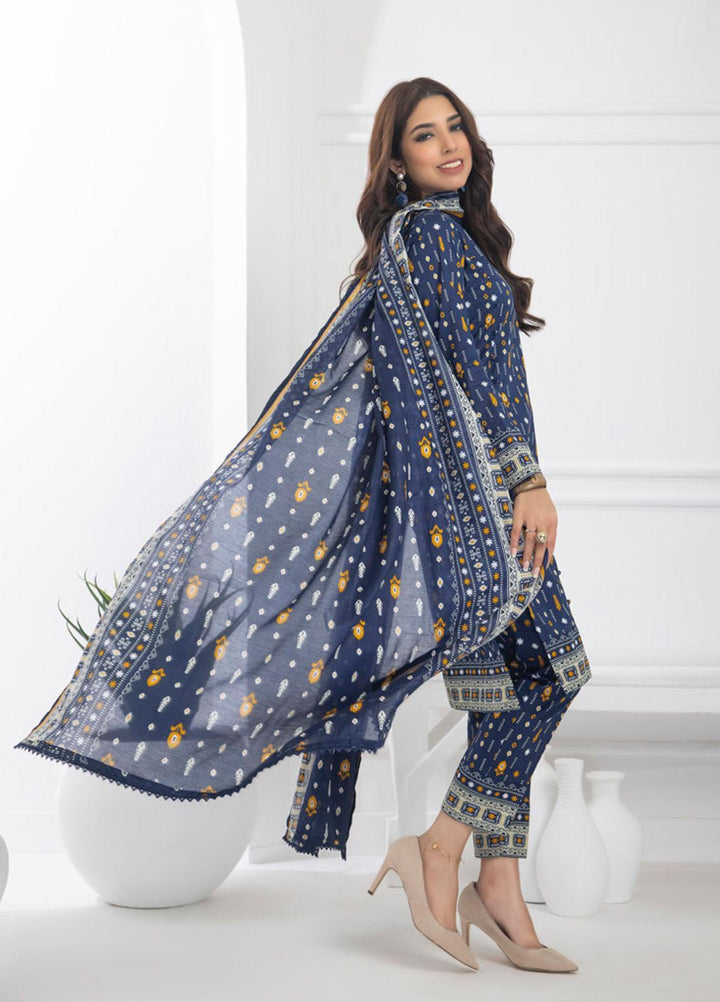 Identic Separates By Regalia Textiles Printed Lawn Suits Unstitched 3 Piece RGT23I-V6 D-01 - Summer Collection