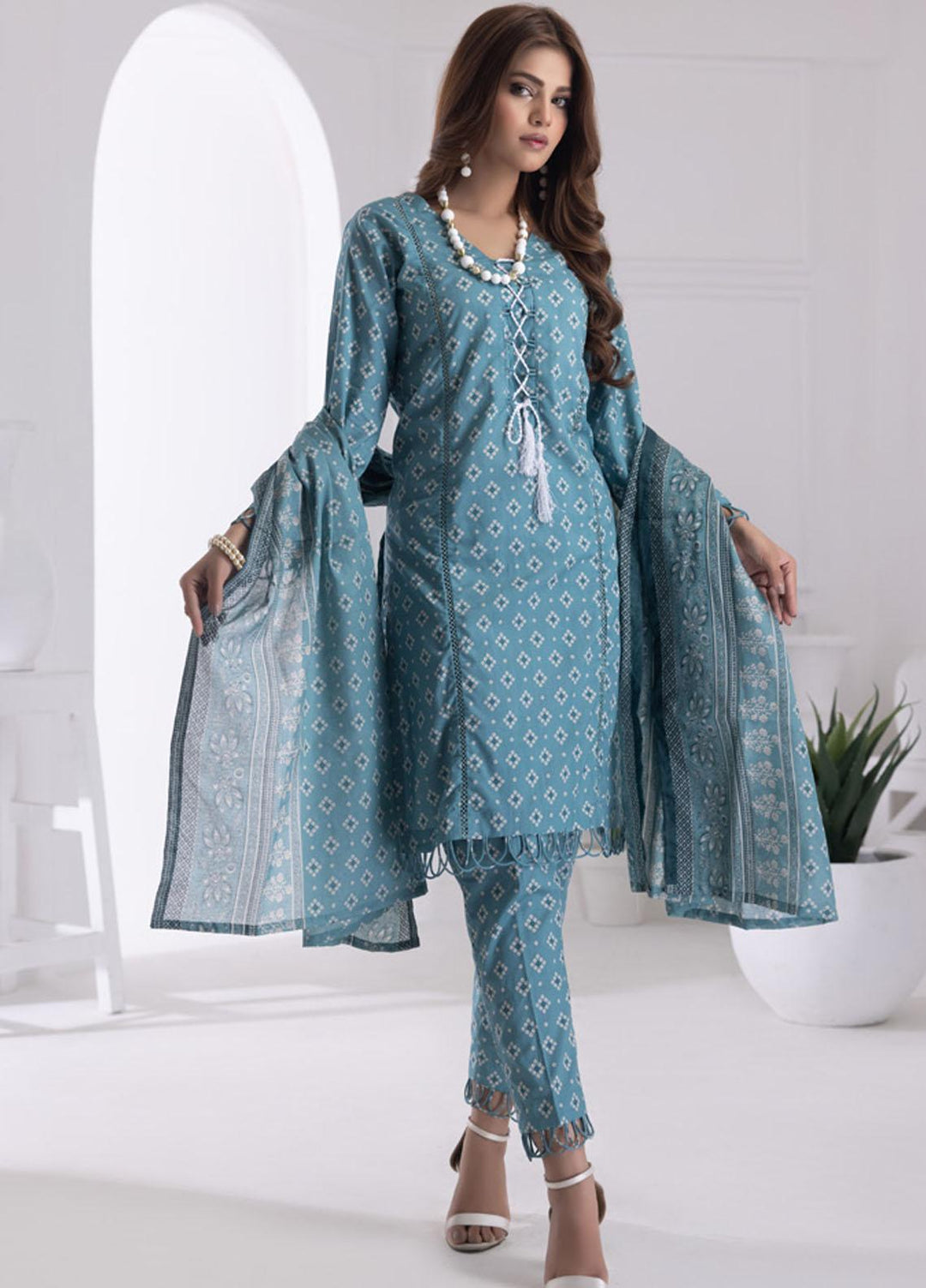 Identic Separates By Regalia Textiles Printed Lawn Suits Unstitched 3 Piece RGT23I-V6 D-13 - Summer Collection