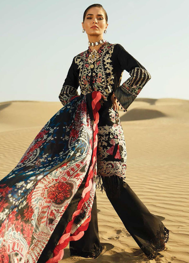 ILAHA Embroidered Lawn Suits Unstitched 3 Piece ILH21L IL005-Abanoz - Luxury Collection