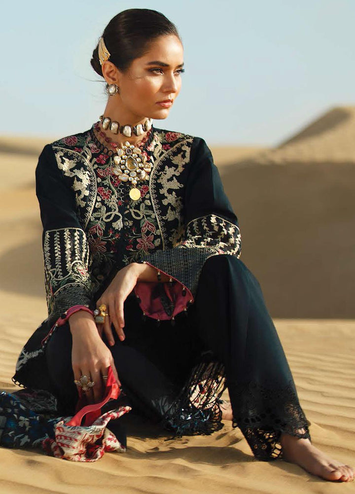 ILAHA Embroidered Lawn Suits Unstitched 3 Piece ILH21L IL005-Abanoz - Luxury Collection