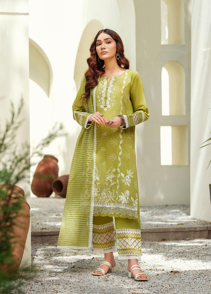 ILAHA Ready to Wear  Lawn 3 Piece Dress Green D-06
