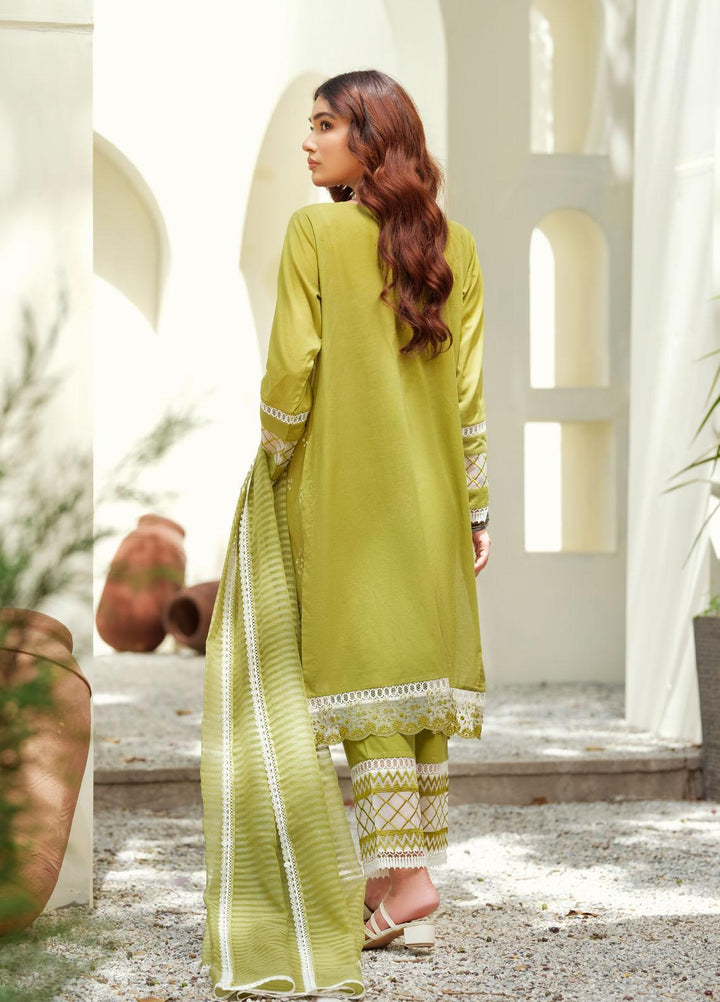 ILAHA Ready to Wear  Lawn 3 Piece Dress Green D-06