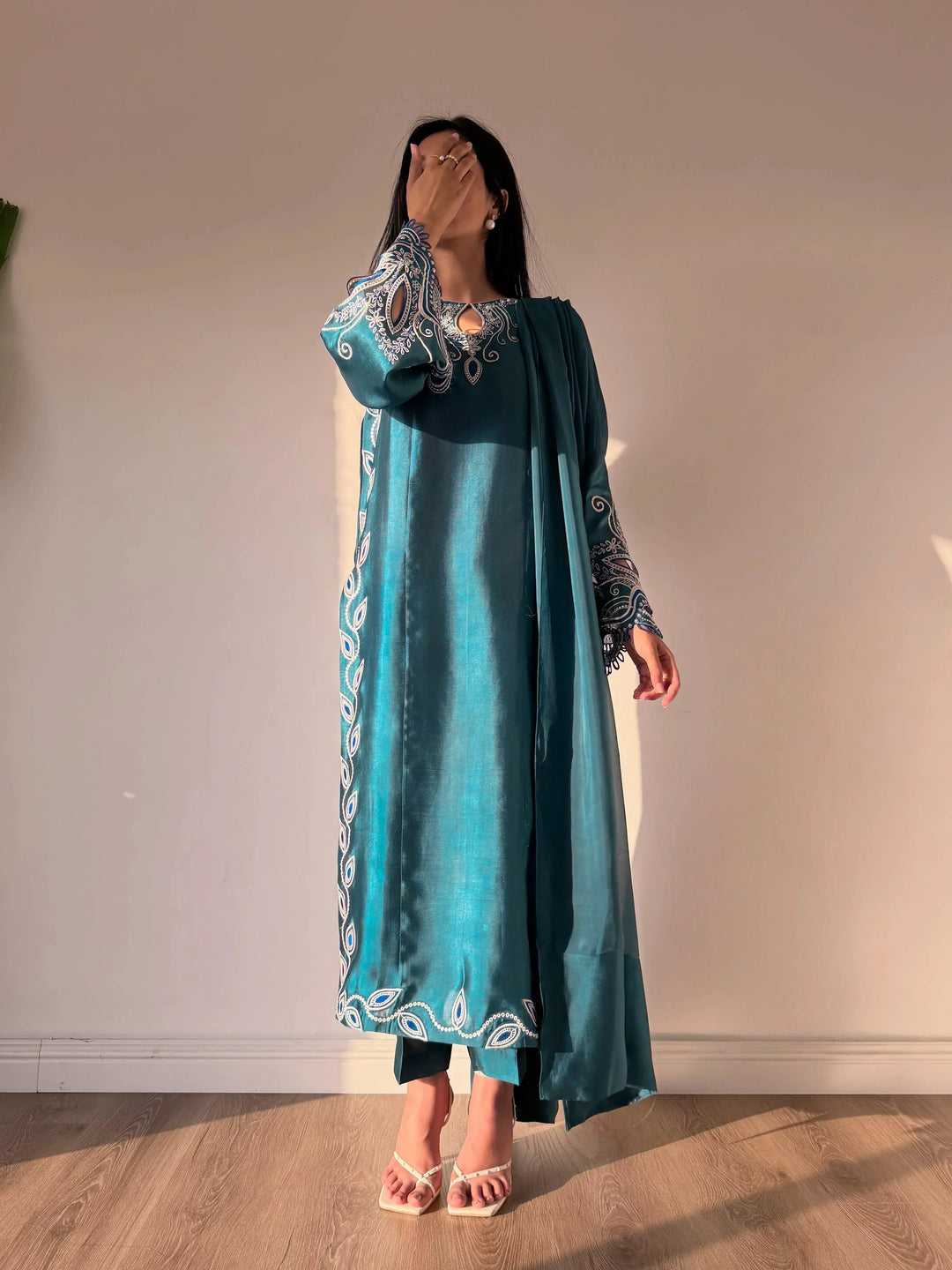 Scherezade Women RTW Embroidered 3 Piece Suit LEENA - SCHEREZADE - Festive Collection