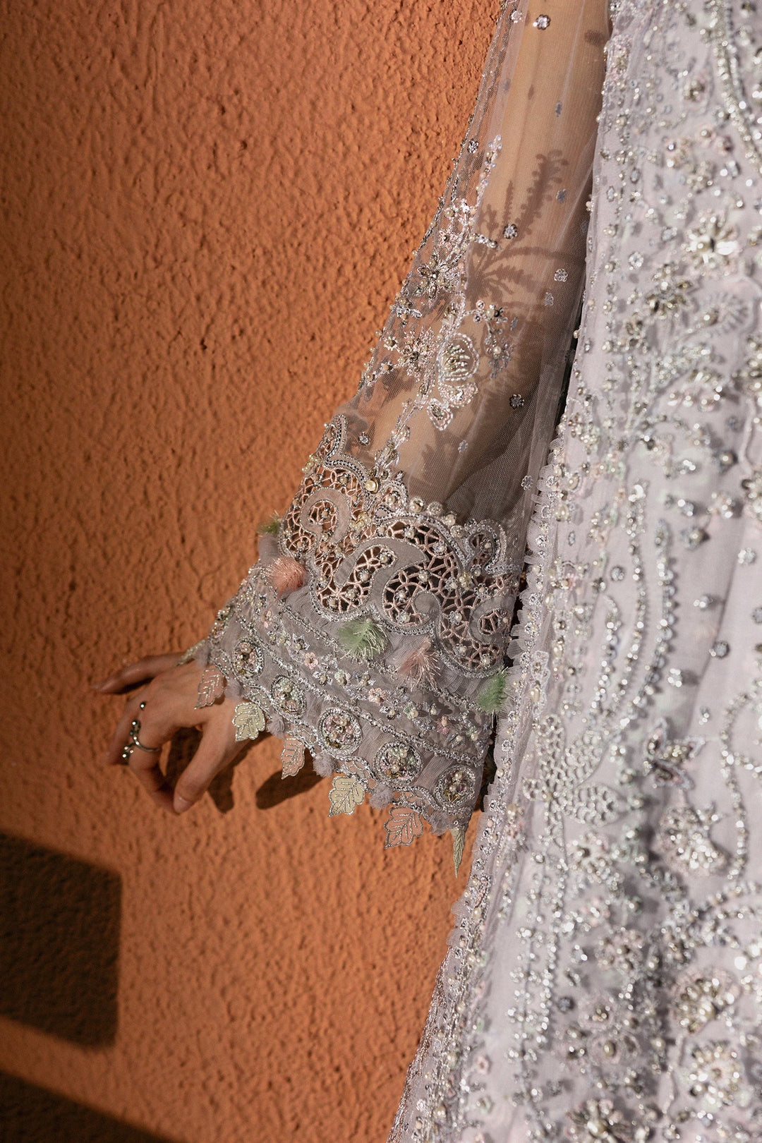 Elirah by Qalamkar Unstitched Embroidered Net 3 Piece Suit QLK26UE Romilly QMF-08 - Wedding Collection