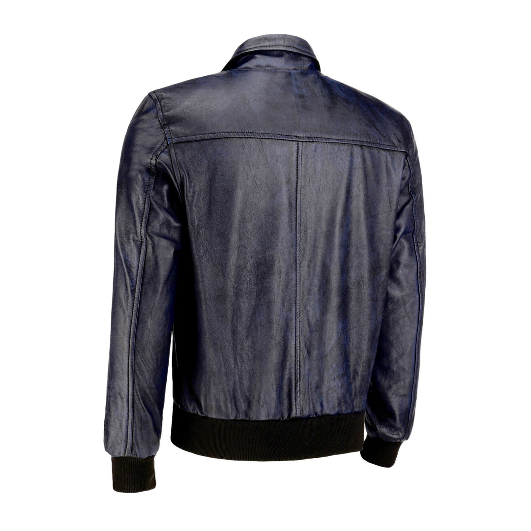Jild Jild Bomber Jacket Solids Mens Zipper Vintage Bomber Polo Leather ...