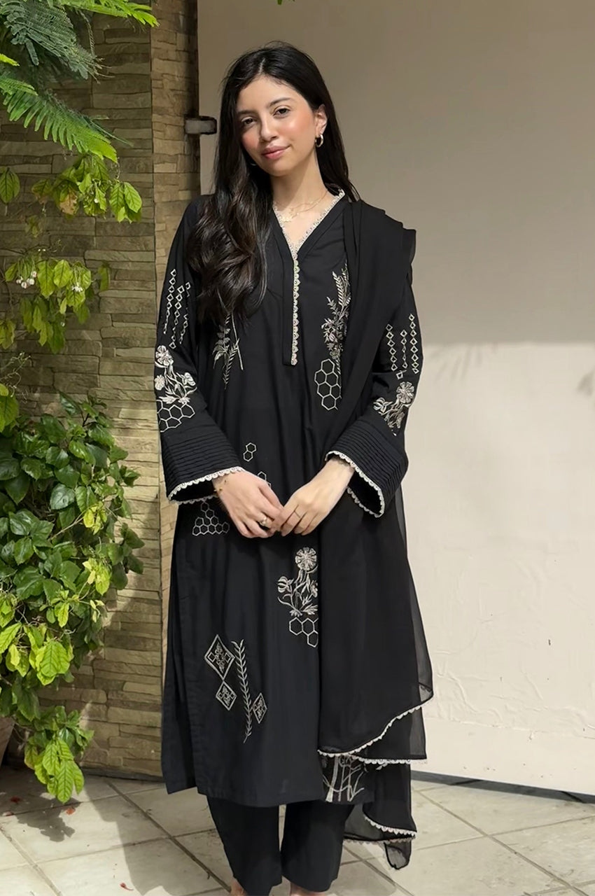 Liyaana From Nizka By Nida Rehan RTW Embroidered Lawn 2 Piece Suit Via - Casual Collection