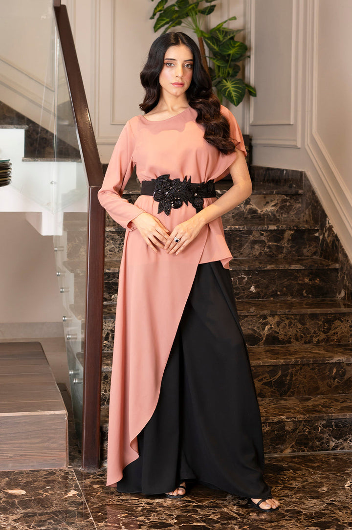 Liyaana From Nizka By Nida Rehan RTW Solids Raw Silk 2 Piece Suit Chic Serenity - Casual Collection