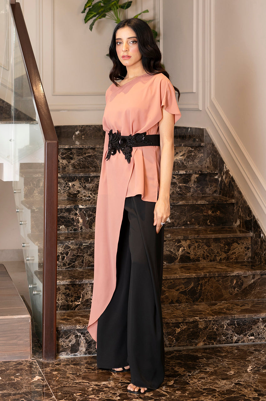 Liyaana From Nizka By Nida Rehan RTW Solids Raw Silk 2 Piece Suit Chic Serenity - Casual Collection