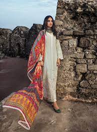 Zainab Chottani Embroidered Chikankari Suits Unstitched 3 Piece ZC22CK Gulnoor 5A - Luxury Collection