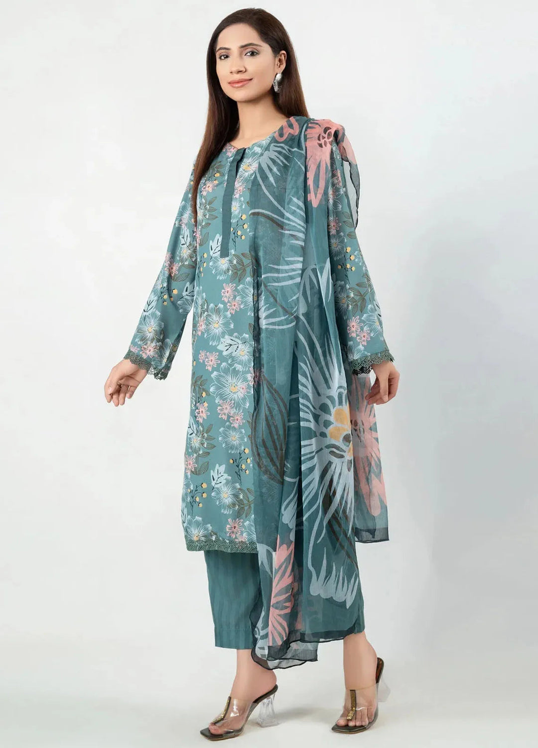 Imran Aftab Printed Silk Suit Unstitched 3 Piece IAW-UF-01 - Winter Collection