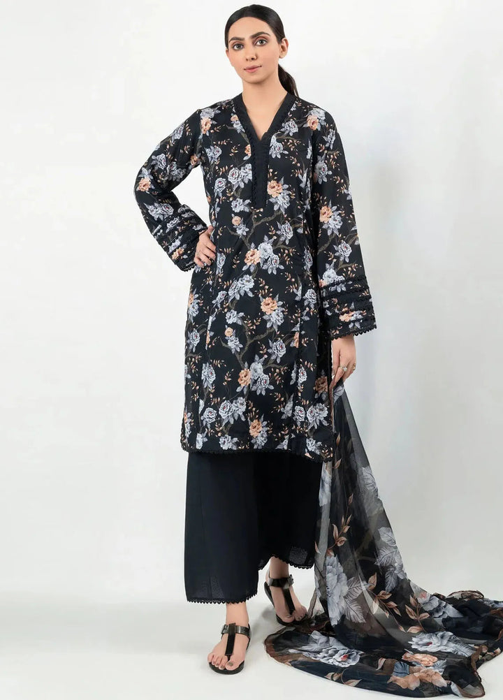 Imran Aftab Printed Silk Suit Unstitched 3 Piece IAW-UF-04 - Winter Collection