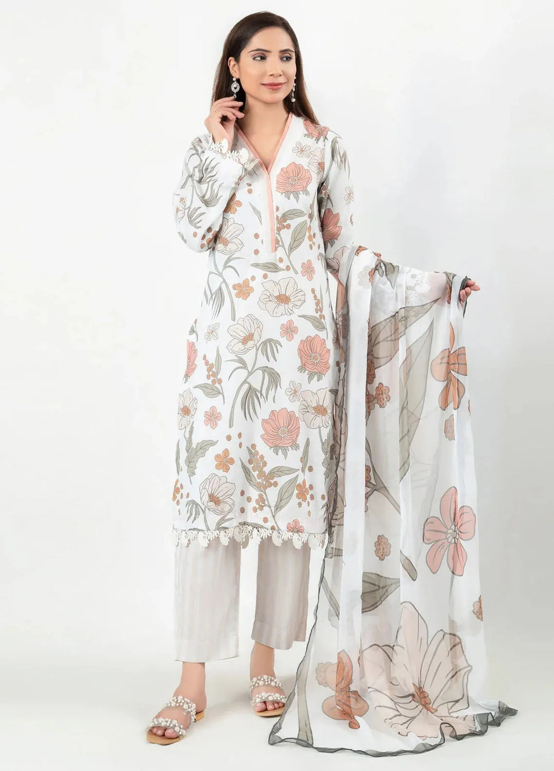 Imran Aftab Printed Silk Suit Unstitched 3 Piece IAW-UF-06 - Winter Collection