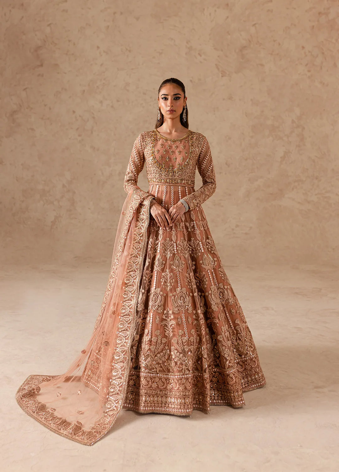 Imran Ramzan Embroidered Net Suits Unstitched 3 Piece IR24C Roselyn - Formals Collection
