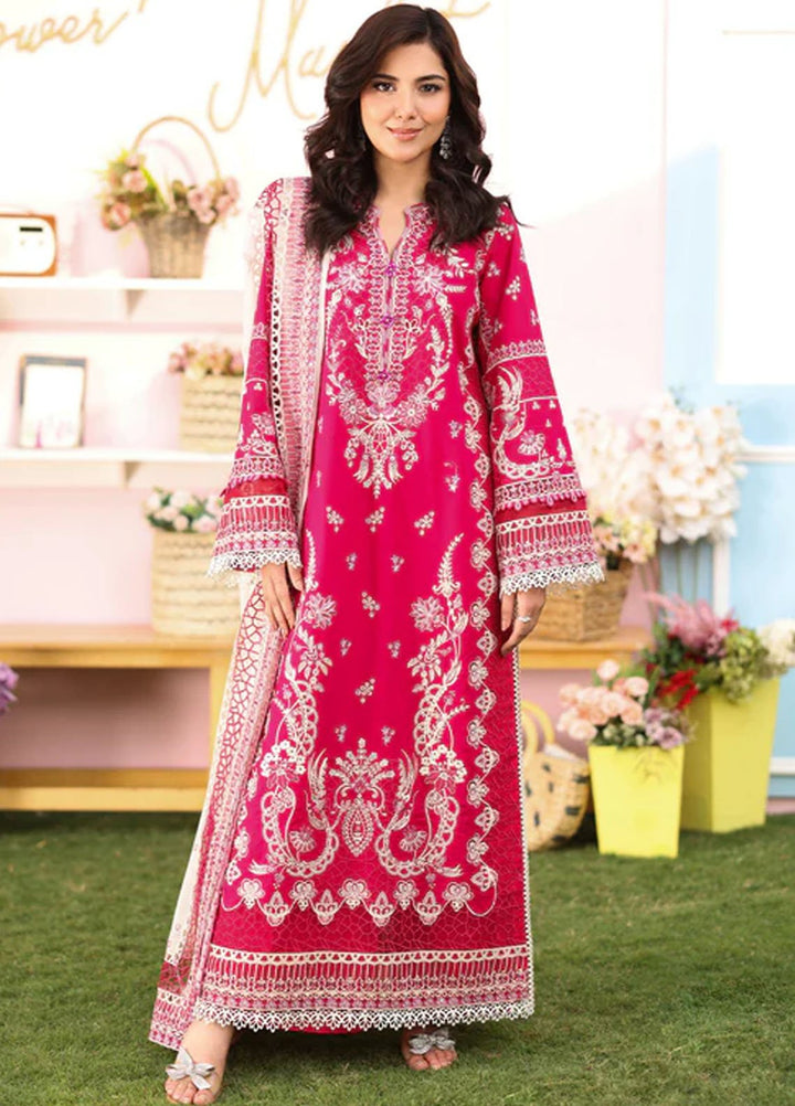 Imrozia Premium Pret Embroidered Lawn 3 Piece Suit SL-90 Basma