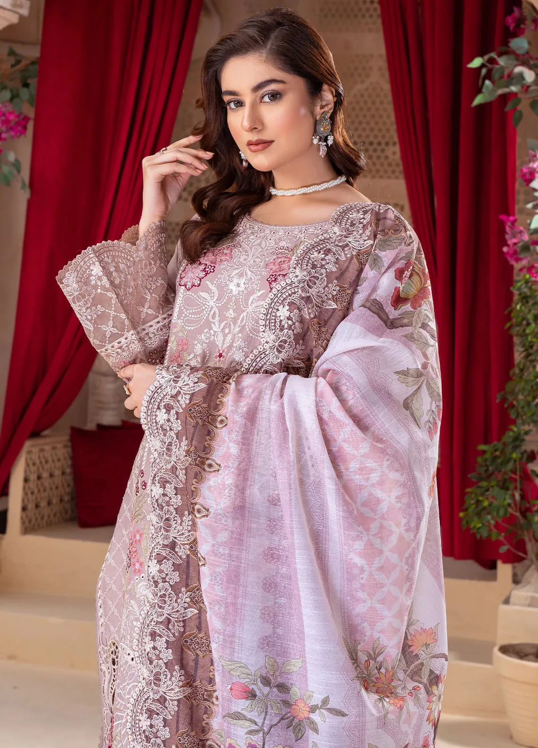 Imrozia Premium Pret Embroidered Viscose Silk 3 Piece Suit IP-115 Ahana