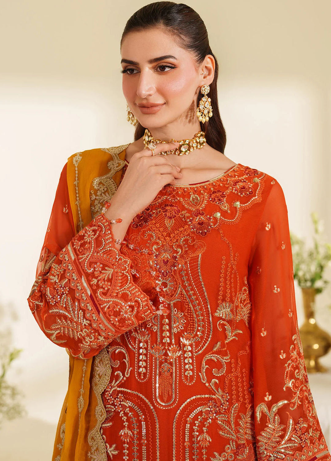 Imrozia Pret Embroidered Chiffon 3 Piece Suit M-100 Sira