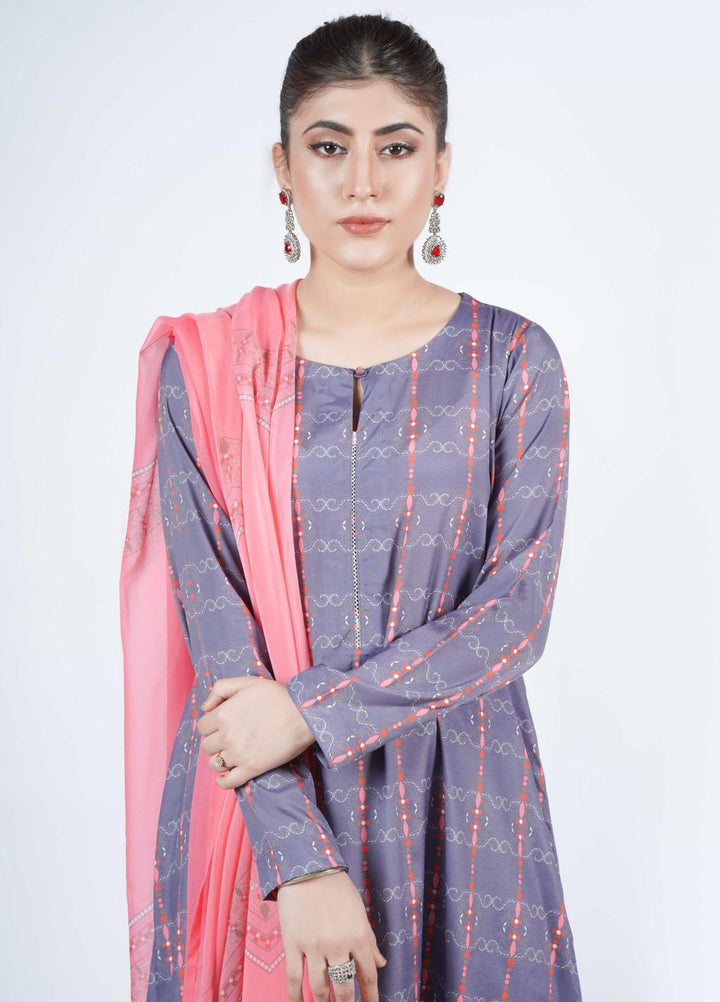 Vibgyor Fashion Pret Formal Silk 3 Piece Suit D1-C2-23S SYMPHONIE BLUE
