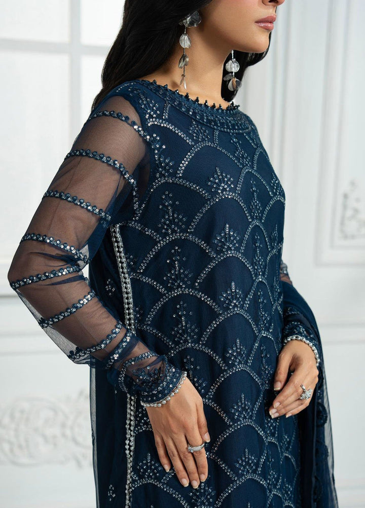 Inara by Zarif Embroidered Net Suits Unstitched 3 Piece ZF25IF ZRI-02 Melisa - Formals Collection