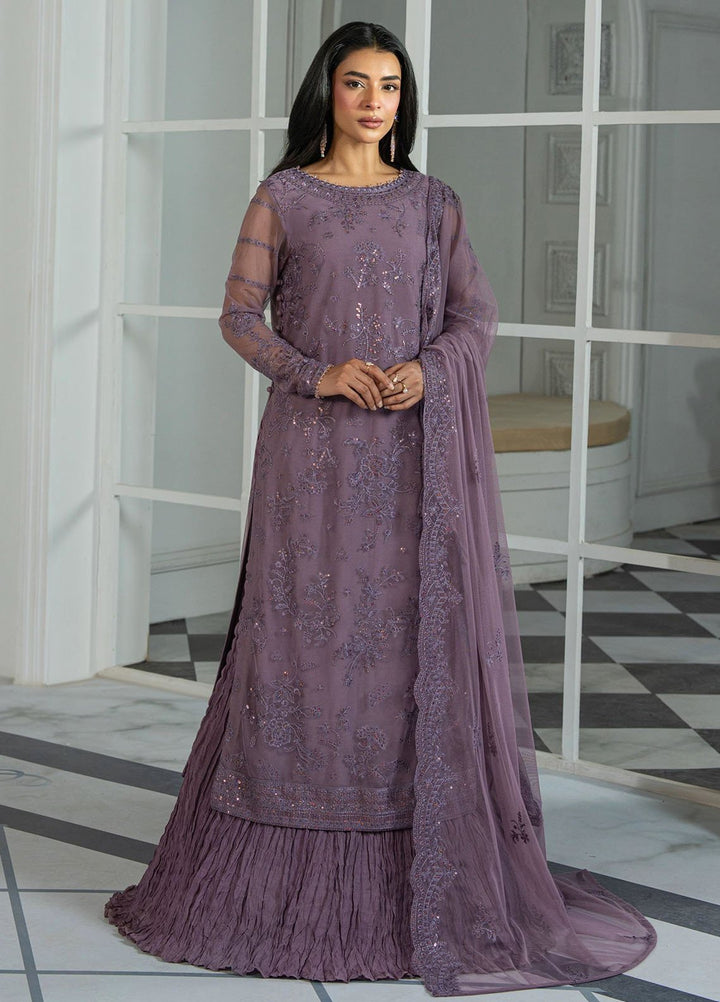 Inara by Zarif Embroidered Net Suits Unstitched 3 Piece ZR25UF ZRI-03 Nisa - Formals Collection