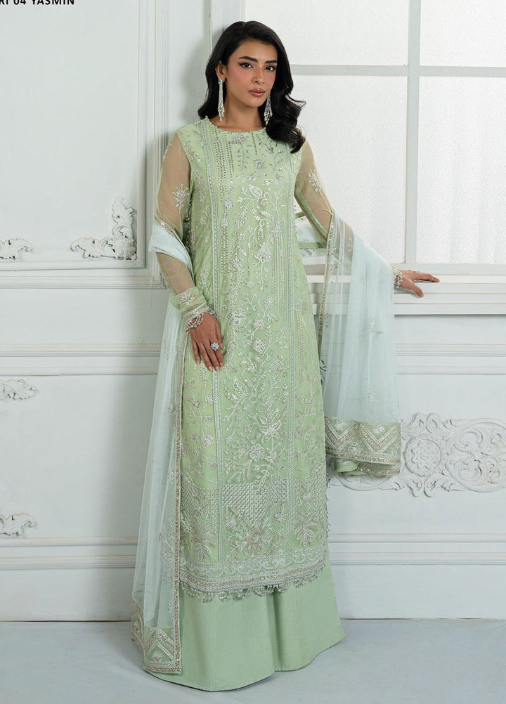 Inara by Zarif Embroidered Net Suits Unstitched 3 Piece ZF25IF ZRI-04 Yasmin - Formals Collection