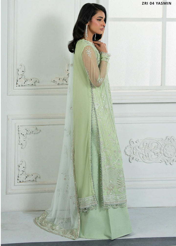 Inara by Zarif Embroidered Net Suits Unstitched 3 Piece ZF25IF ZRI-04 Yasmin - Formals Collection
