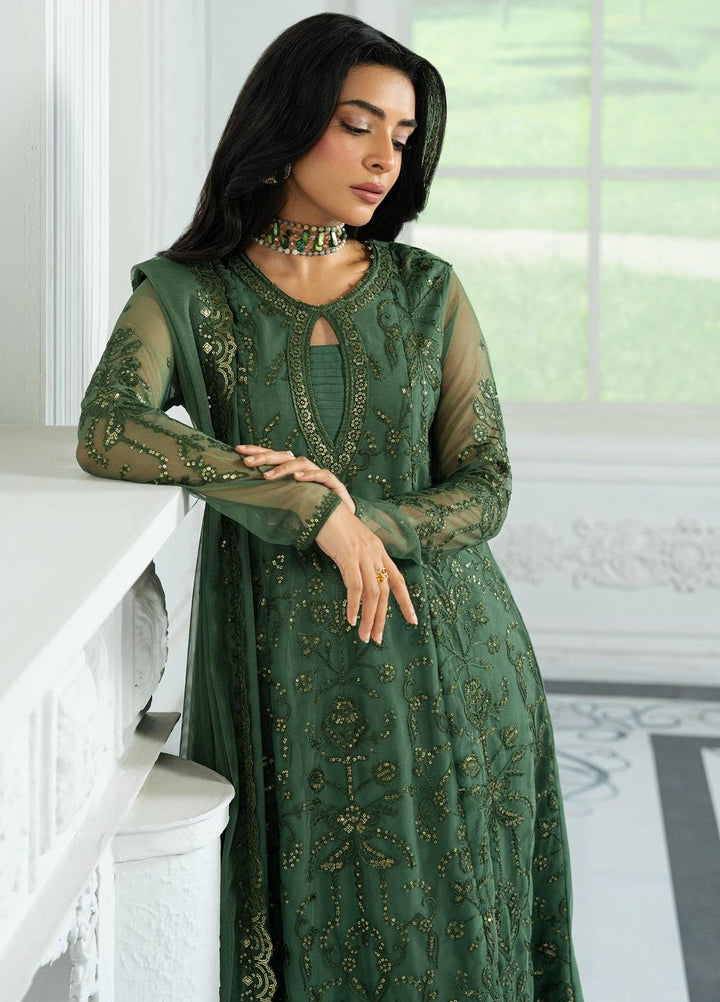Inara by Zarif Embroidered Net Suits Unstitched 3 Piece ZR25UF ZRI-07 Aslaan - Formals Collection