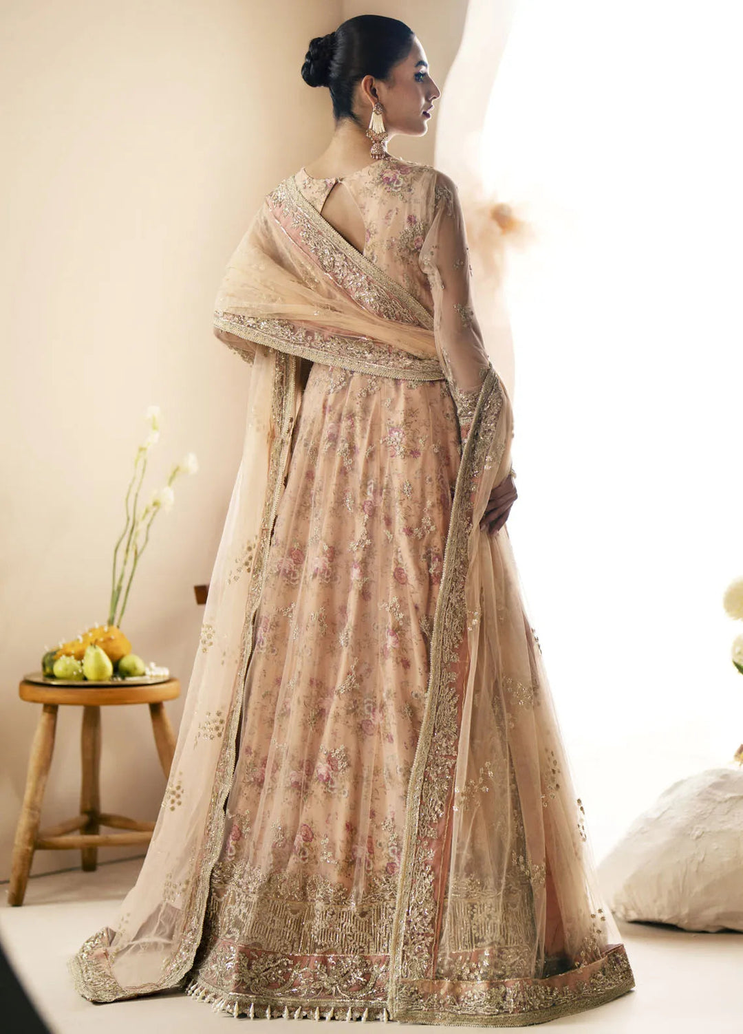 Inayat By AJR Embroidered Net Suit Unstitched 3 Piece AJR24I AFF-0 5 Daffodil - Luxury Collection