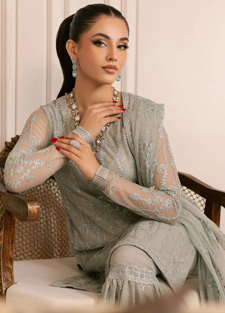Inayat By Zarif Embroidered Net Suit Unstitched 3 Piece ZF24I ZRI-02 Gulzaar - Formal Collection